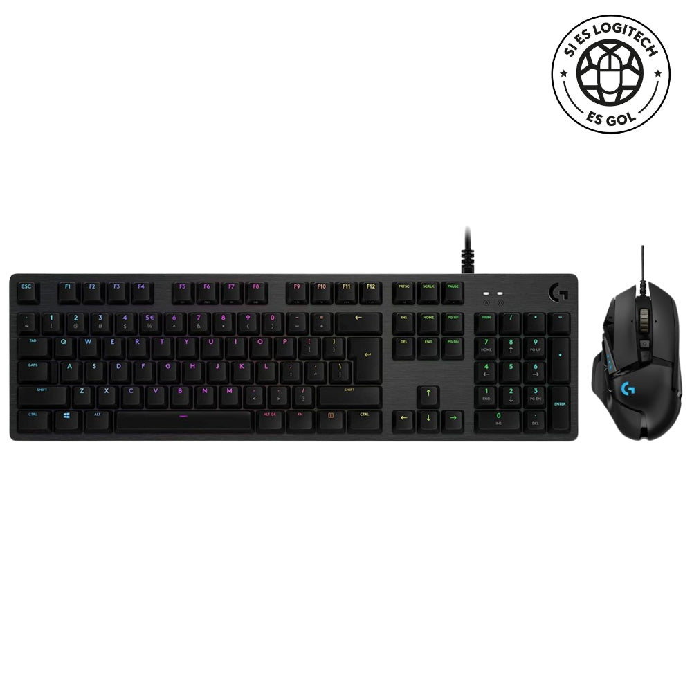 Combo Gamer Logitech Teclado Mecánico G513 + Mouse G502 Hero