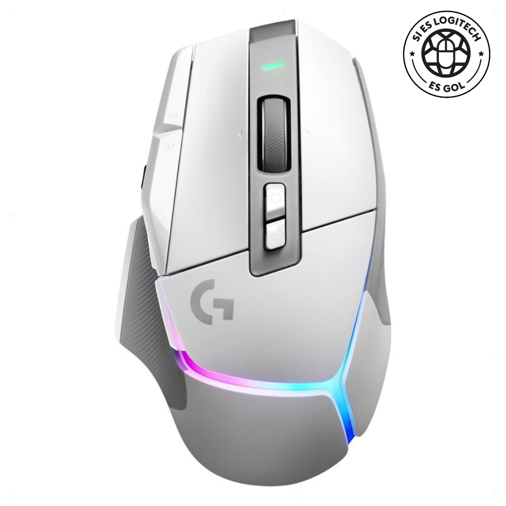 Mouse Gamer Inalámbrico Logitech G502 X PLUS RGB HERO 25K DPI 13 Botones - Blanco