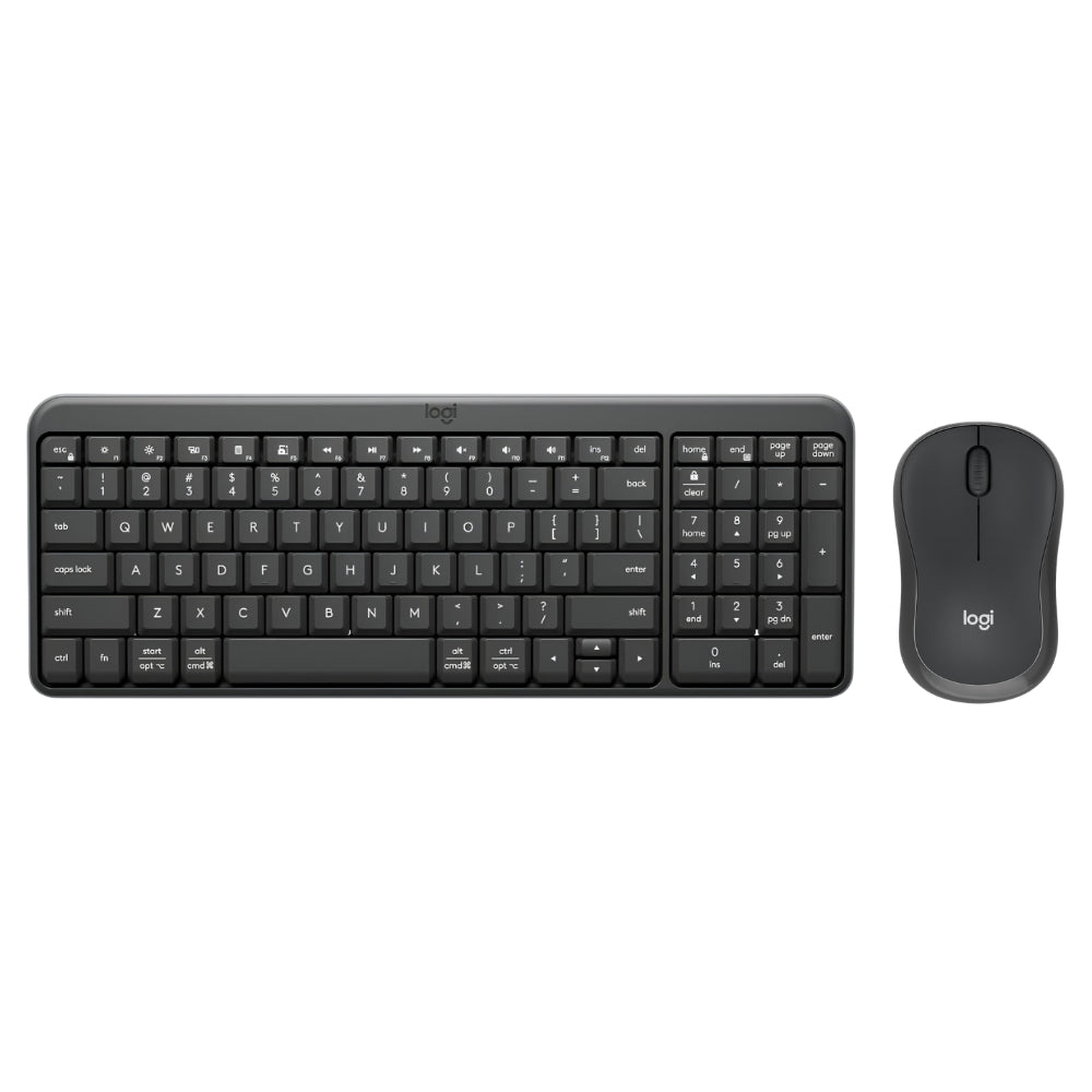 Teclado Bluetooth Inalámbrico Logitech K250 Compacto + Logitech M240 Silencioso Ratón Bluetooth Inalámbrico - Negro