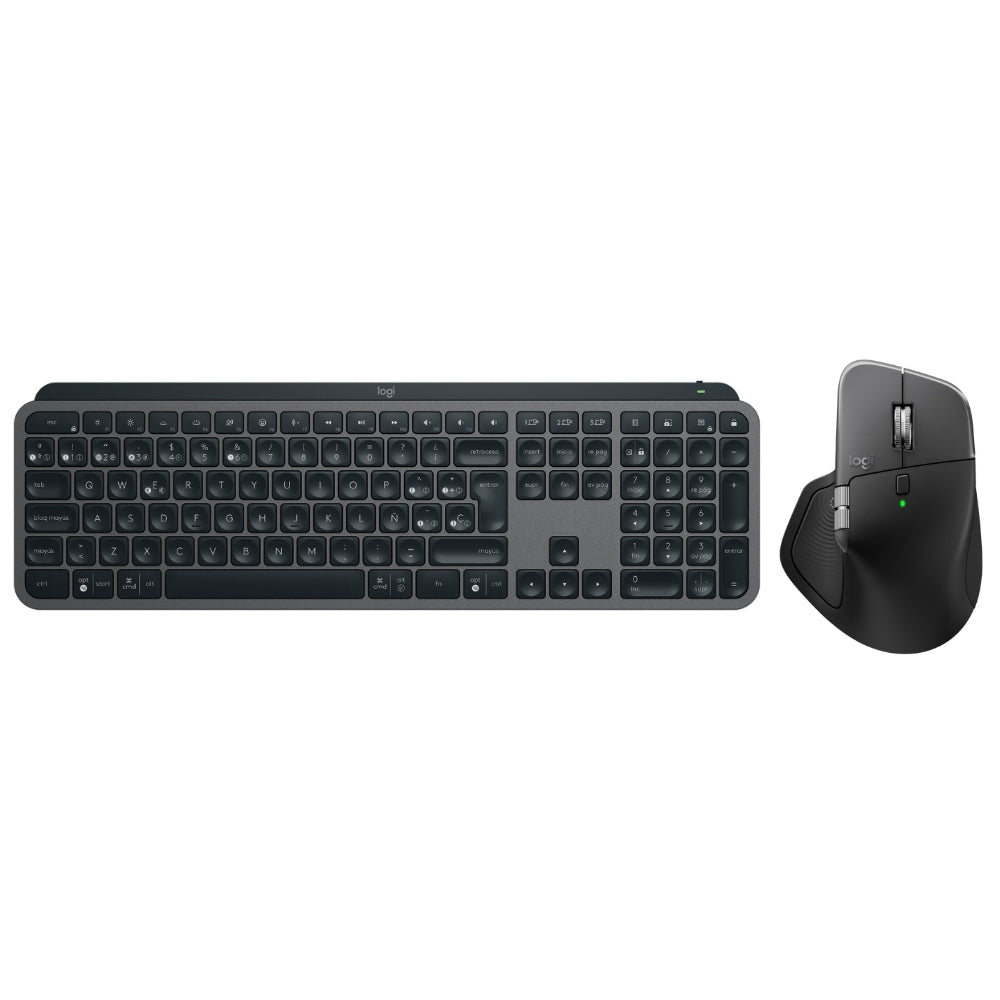 Teclado Avanzado Logitech MX Keys S Inalámbrico Multidispositivo + Mouse Inalámbrico Avanzado Logitech MX Master 4 Bluetooth/Bolt