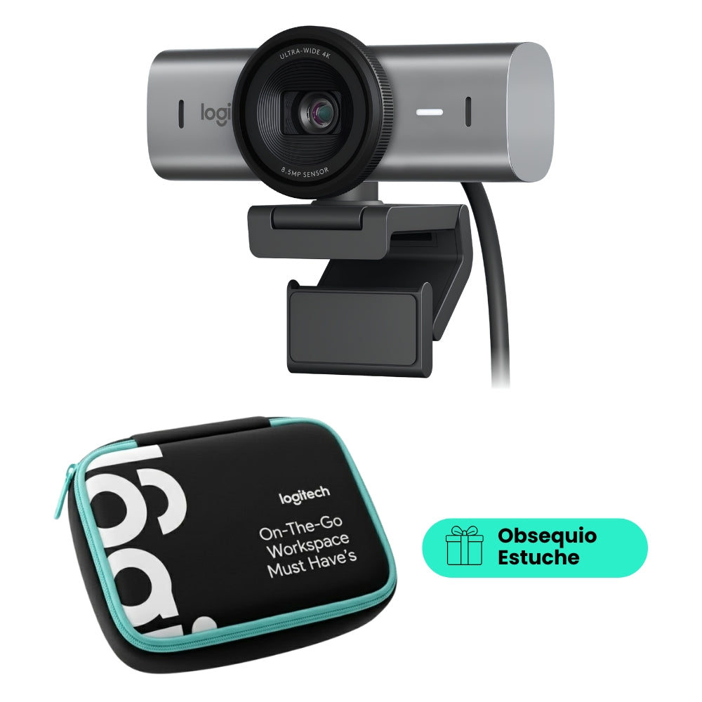 Cámara Web Logitech MX Brio 705 for Business 4K Premium con IA + Obsequio Estuche