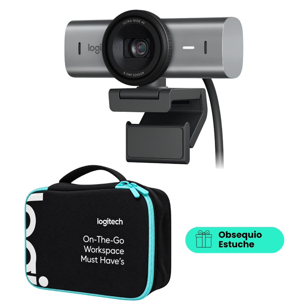 Cámara Web Logitech MX Brio 705 for Business 4K Premium con IA + Obsequio Estuche