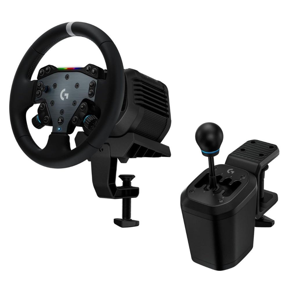 Volante de Carreras Logitech G RS50 System Sim Racing con TRUEFORCE + Palanca de Cambios Logitech G RS H-Shifter en Patrón H de 7 Velocidades