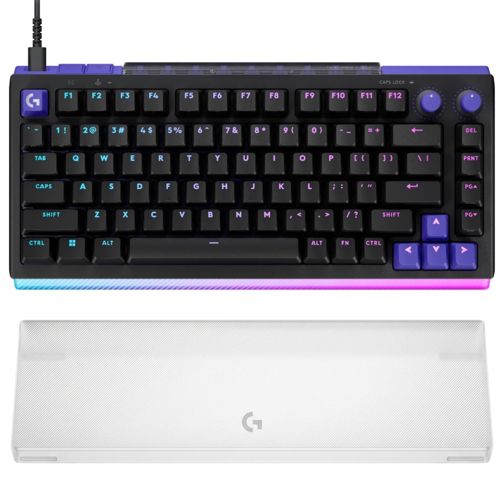 Teclado Gamer Mecanico Logitech G512 X 75 Switch Tactil + Reposamuñecas Logitech Palm Rest - Negro