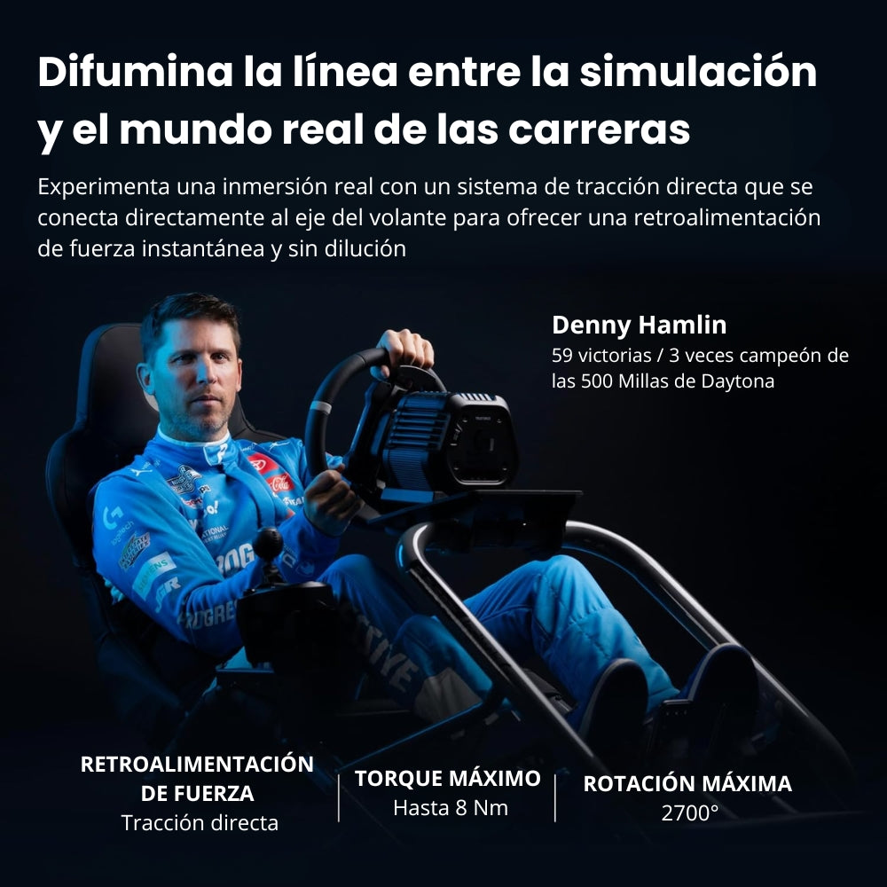 Volante de Carreras Logitech G RS50 System Sim Racing con TRUEFORCE + Palanca de Cambios Logitech G RS H-Shifter en Patrón H de 7 Velocidades