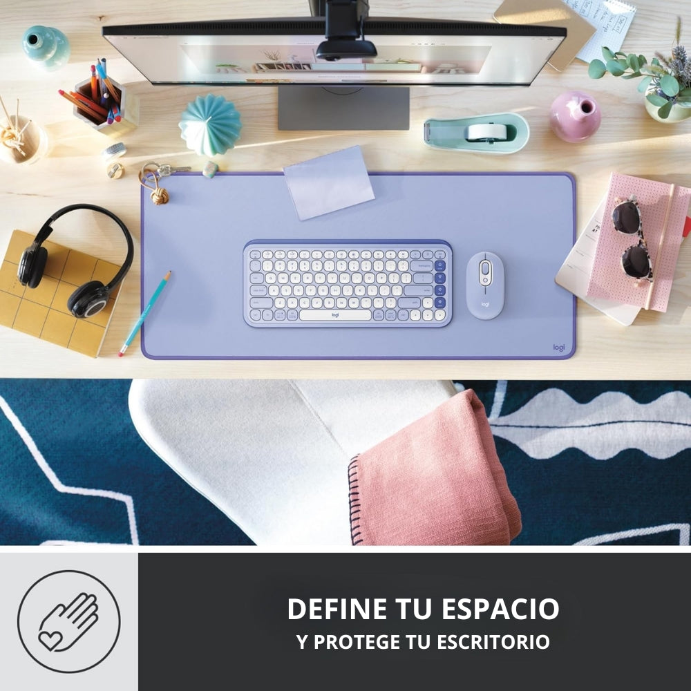 Alfombrilla de Escritorio Logitech Desk Mat Studio Series, Lila