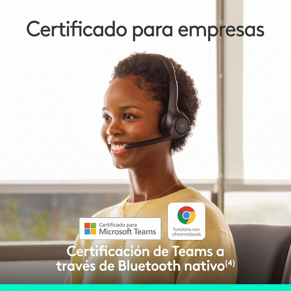 Audífonos Inalambricos Logitech Zone 305 con 2 Micrófonos, Bluetooth 5.3 - Negro