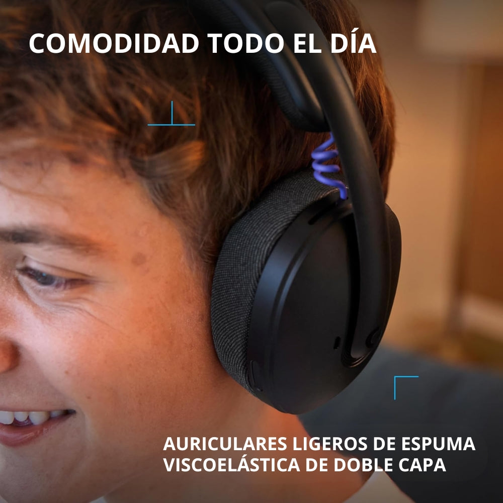 Auriculares Gamer Inalámbricos Logitech G325 LIGHTSPEED Bluetooth PC/PS5/Switch/Xbox - Negro + Obsequio Soporte para Diadema