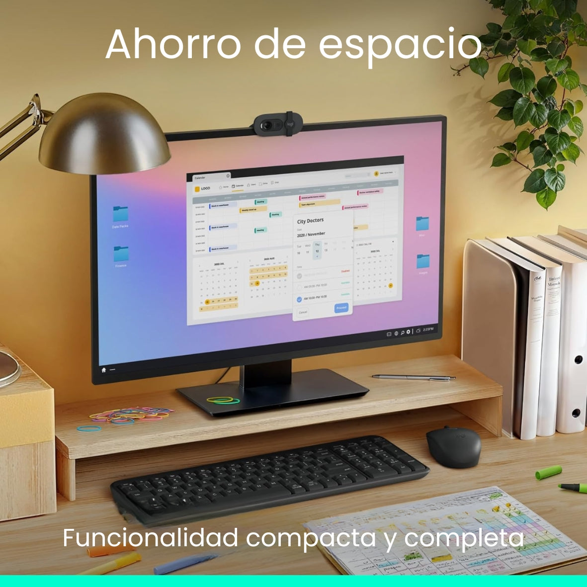 Teclado Bluetooth Inalámbrico Logitech K250 Compacto + Logitech M240 Silencioso Ratón Bluetooth Inalámbrico - Blanco