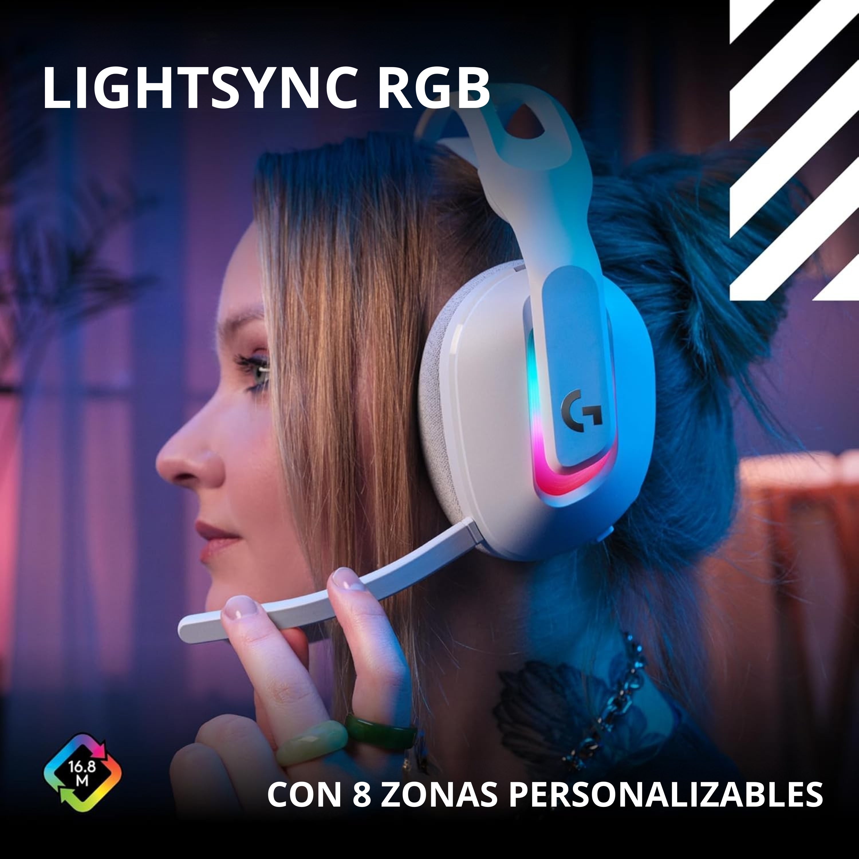 Diadema Gamer Logitech G A20X Lightspeed para PS5, Xbox, Switch, PC, Blanco + Obsequio Soporte para Diadema