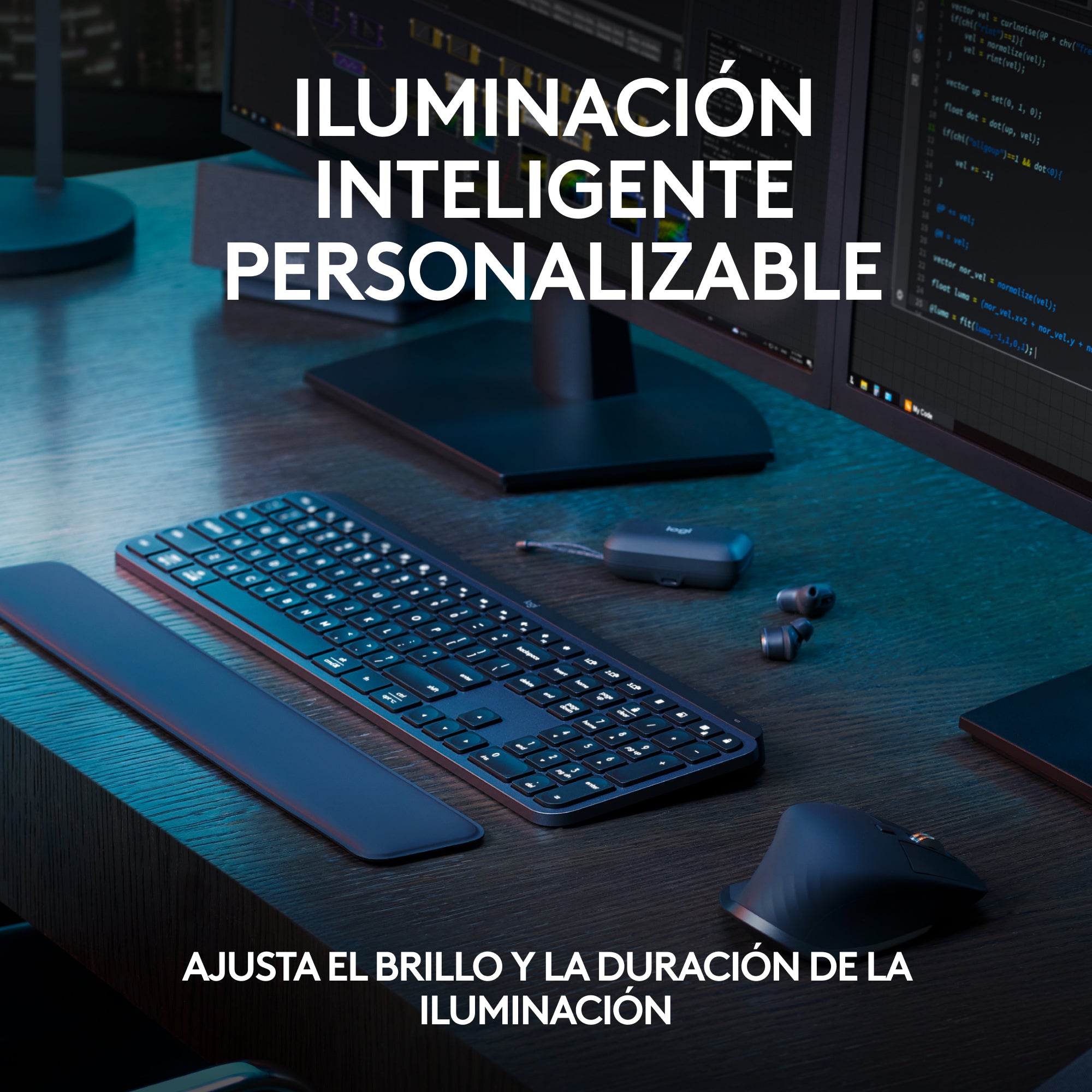 Teclado Avanzado Logitech MX Keys S Inalámbrico Multidispositivo + Mouse Inalámbrico Avanzado Logitech MX Master 4 Bluetooth/Bolt