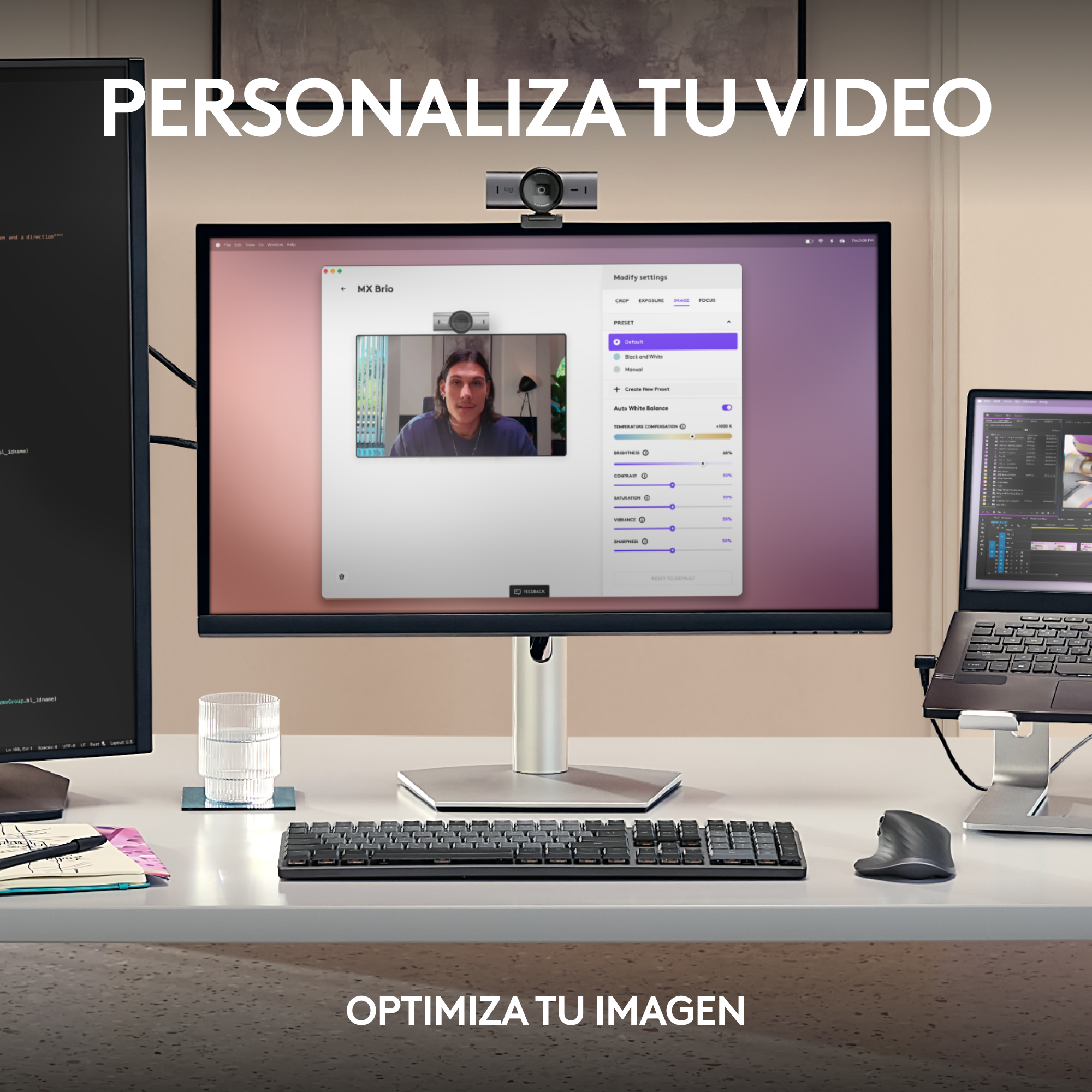 Cámara Web Logitech MX Brio 705 for Business 4K Premium con IA