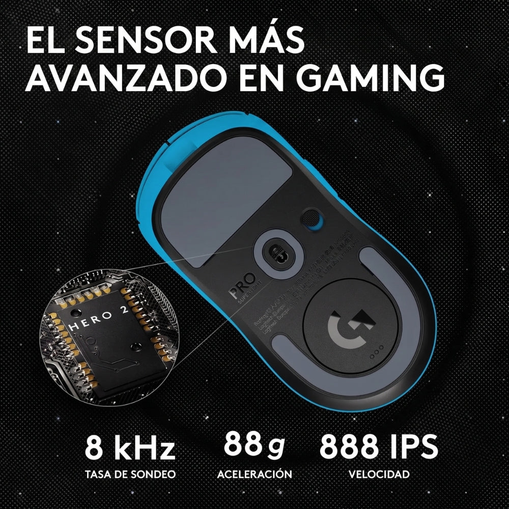 Mouse Gamer Inalámbrico Logitech G Pro X Superlight 2 - Edicion Limitada Cyan