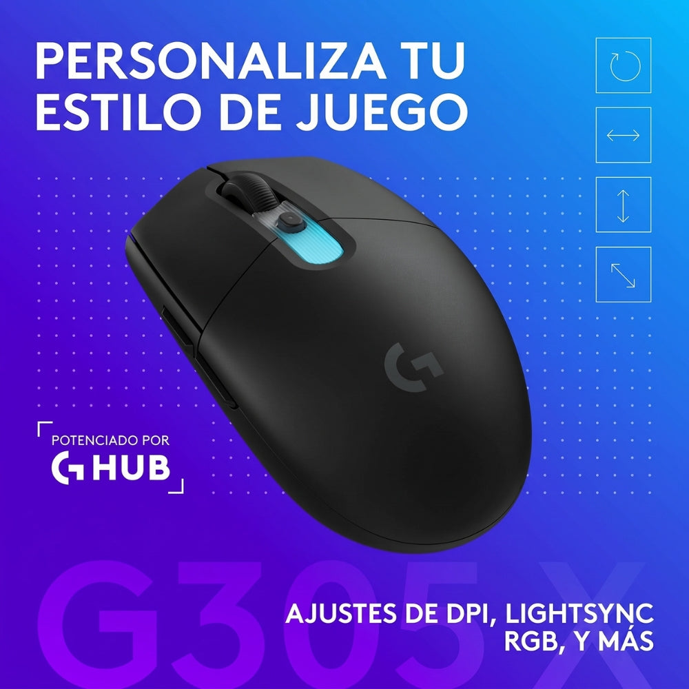 Mouse Gamer Inalambrico Logitech G305 X Lightspeed - Negro