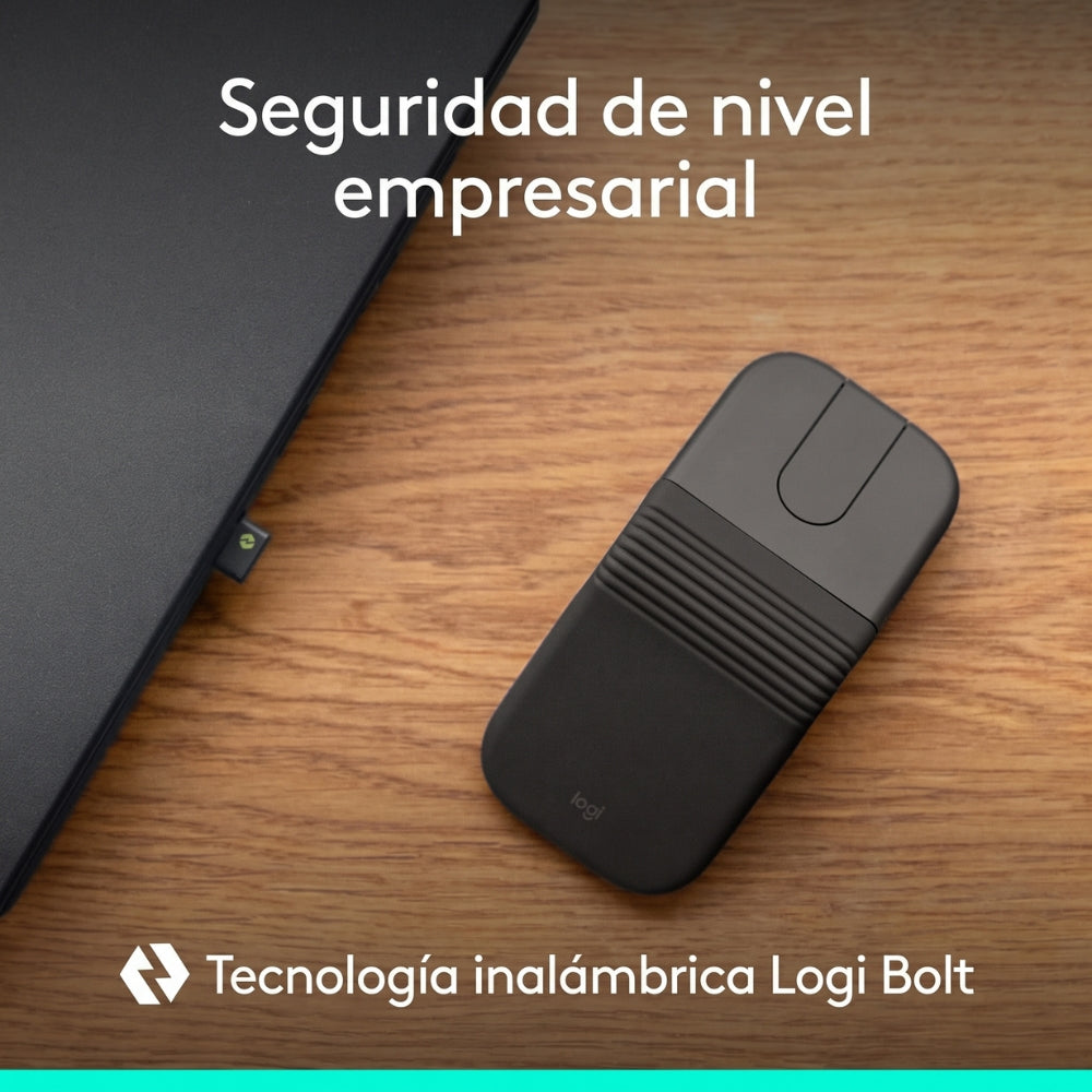 Mouse Inalámbrico Ultraportátil Logitech Mobi Fold con Diseño Plegable - Grafito
