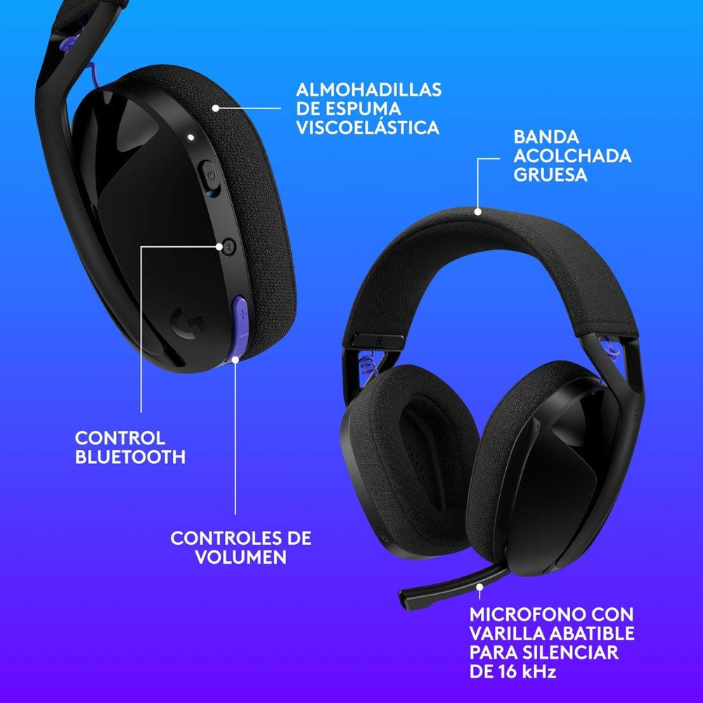 Audífonos Diadema Gamer Inalámbrica Logitech G321 LIGHTSPEED Bluetooth PC/PS5/Switch - Negro
