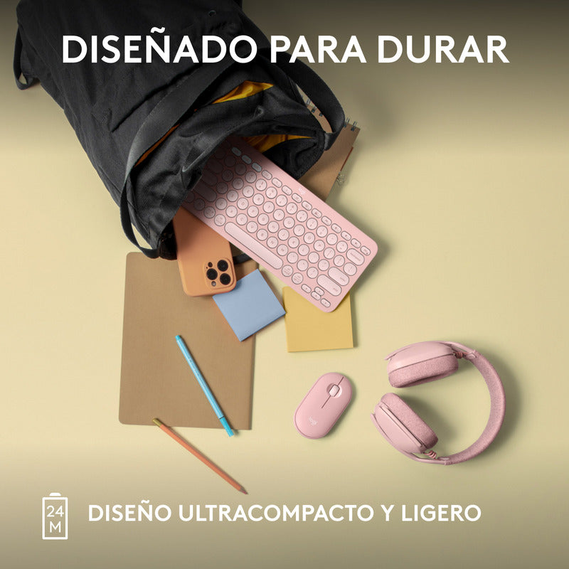 Combo Logitech Pebble 2: Teclado K380s + Mouse M350s