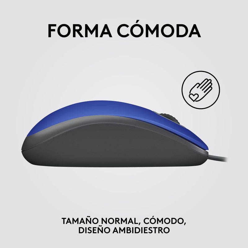 Mouse Logitech M110 Silent/ Clics 90% Más Silenciosos Azul
