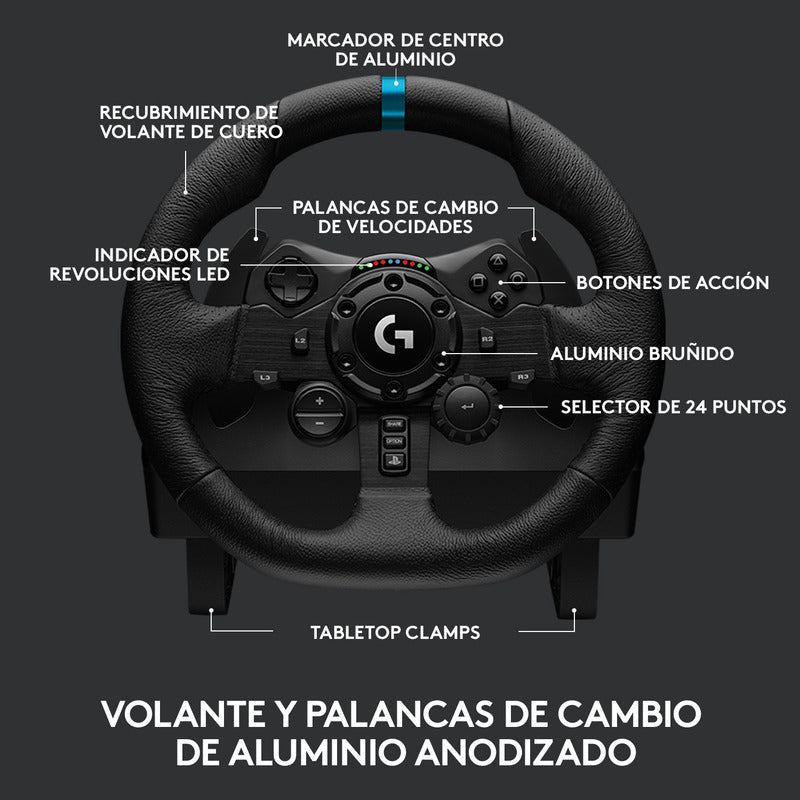 Volante de Carreras Logitech G923 TRUEFORCE para PS5, PS4 y PC + Obsequio
