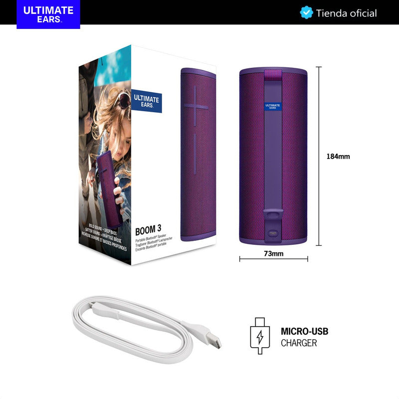 Ultimate Ears Boom 3, Parlante Bluetooth Impermeable