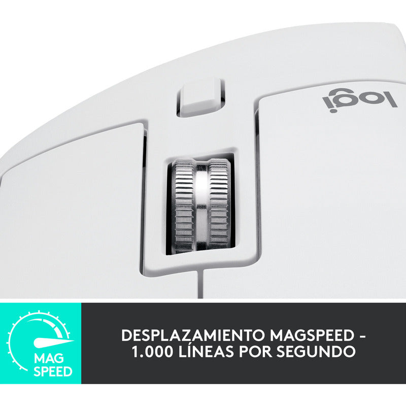 Mouse Inalámbrico Ultra Rápido Logitech Mx Master 3s Blanco