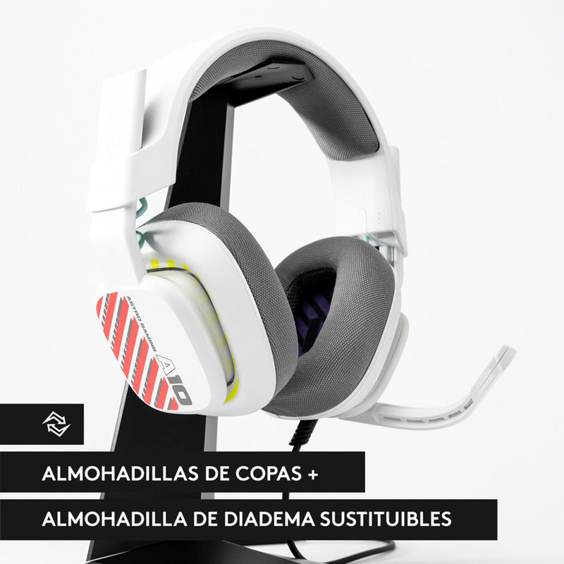 Audífonos Gamer Astro A10 Gen 2, Pc/Ps5/Ps4, Xbox, Blanca