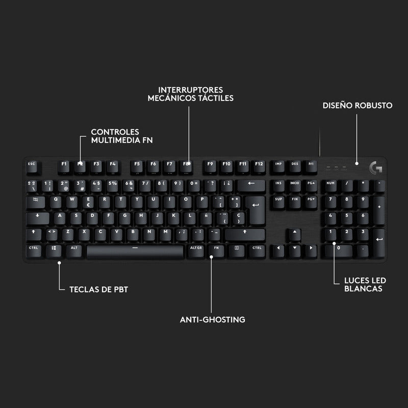 Teclado Gamer Logitech G413 Se Mecánico Retroiluminado Led
