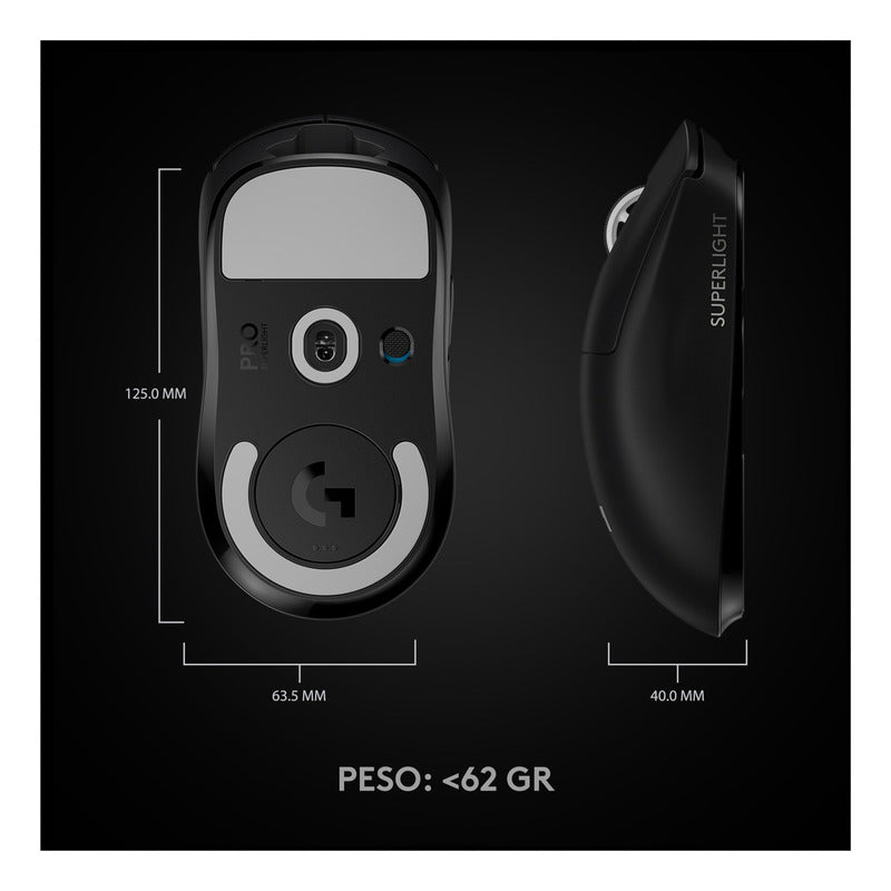 Mouse Gamer Inalámbrico Logitech G Pro X Superlight, Negro