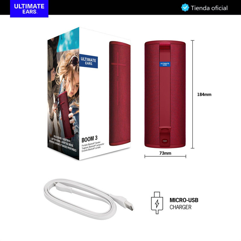 Ultimate Ears Boom 3, Parlante Bluetooth Impermeable