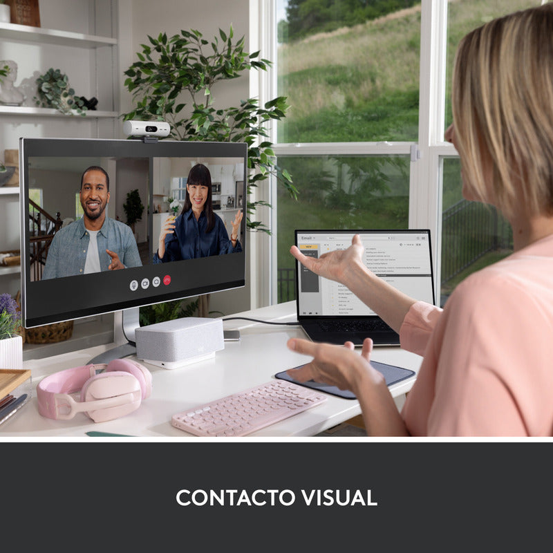 Webcam Full Hd 1080p, Rightlight 4, Logitech Brio 500 Blanco