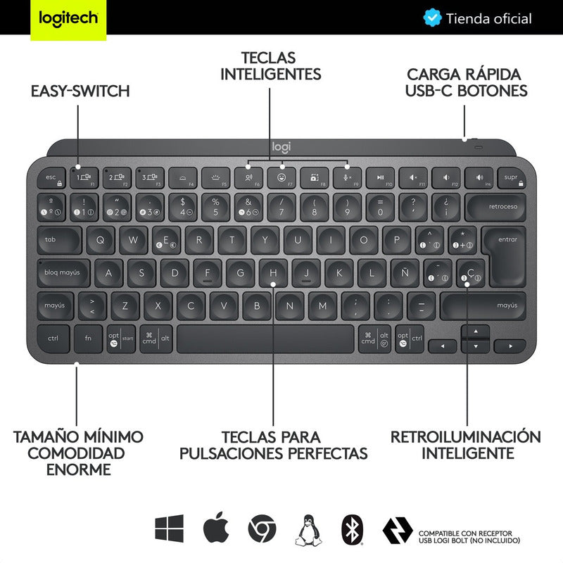 Logitech Combo Avanzado Teclado Mx Keys Mini + Mx Master 3s