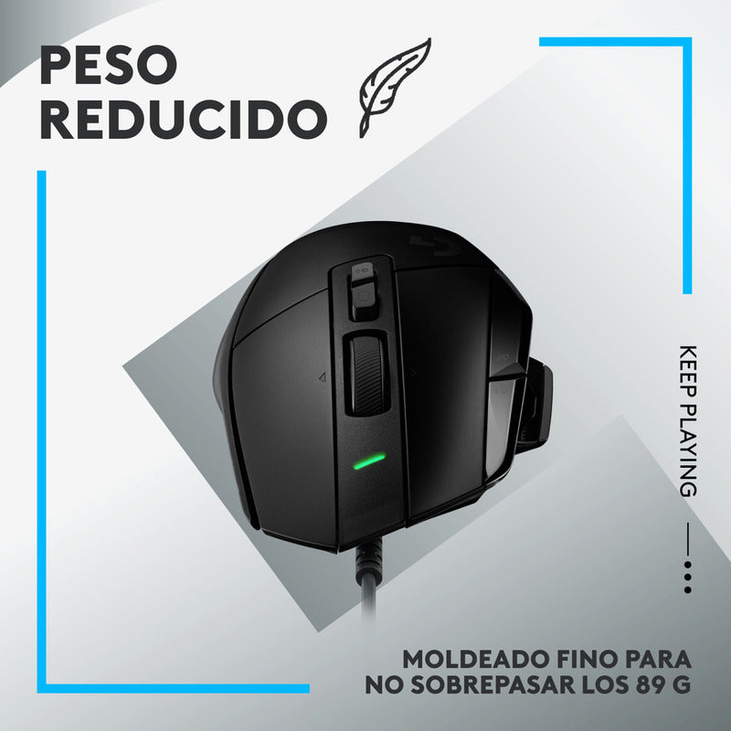 Mouse Gamer Logitech G502 X, Switches Lightforce / Hero 25k