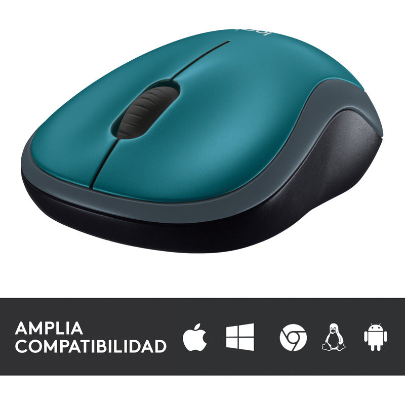 Mouse Inalámbrico Logitech M185, Win Mac Chrome Linux Azul