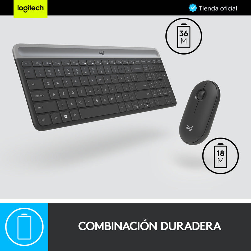 Combo Inalámbrico Logitech Mk470 + Pad Mouse Studio Series