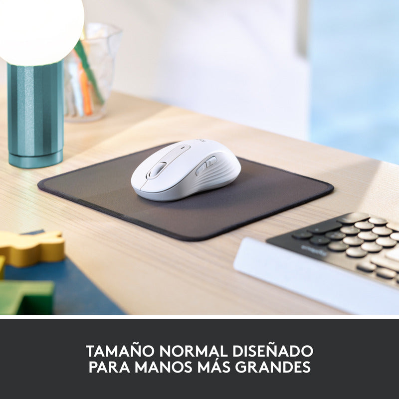 Combo Profesional Logitech Teclado K950 + Mouse M650 Blanco