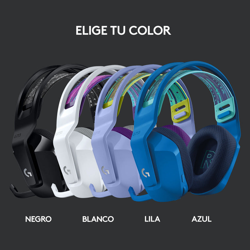 Diadema Gamer Logitech G733, Rgb Inalámbrica / 7.1 - Negro