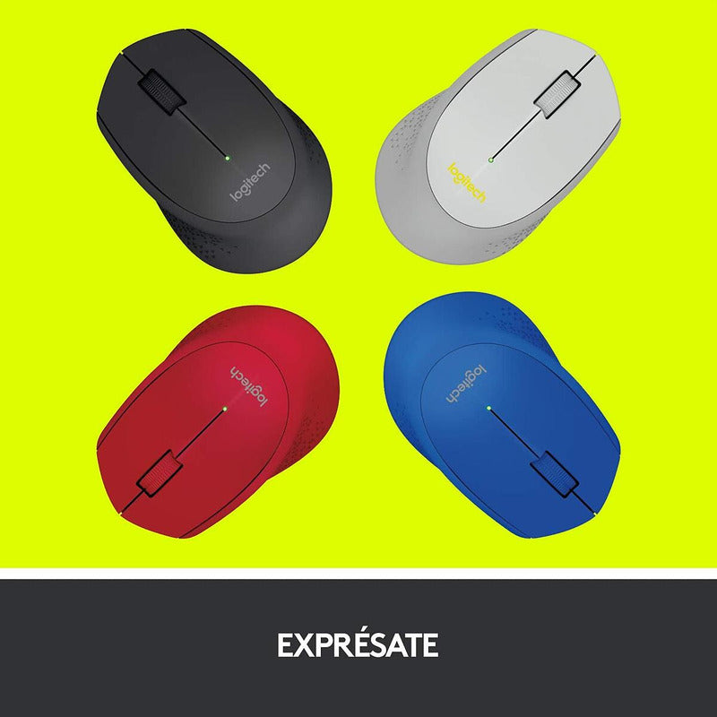 Mouse Inalámbrico Logitech M280, Cómodo Diseño Curvo, Azul