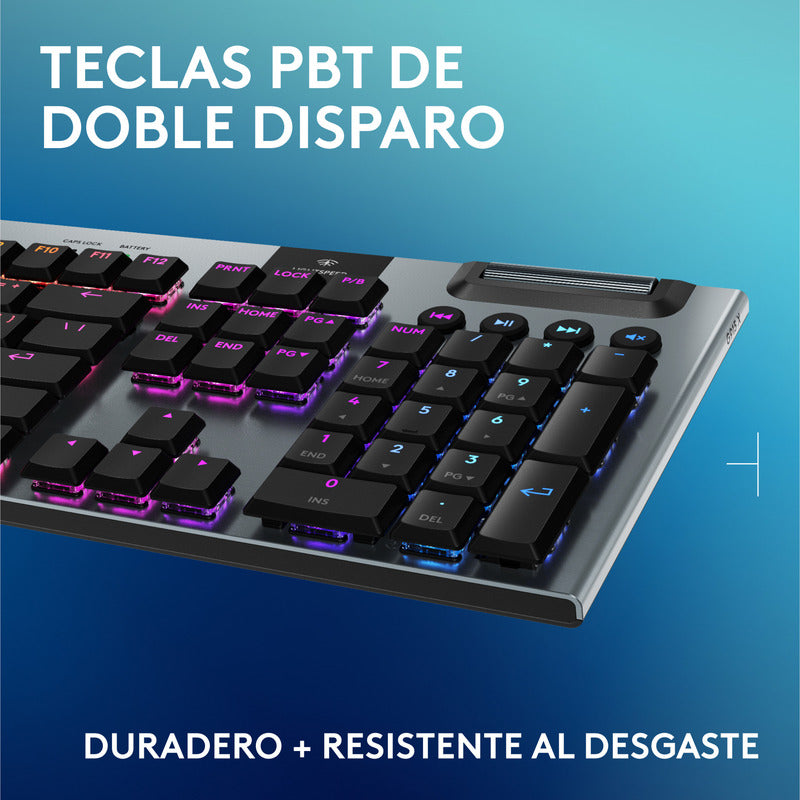 Teclado Gamer Logitech G915 X Lightspeed / Mecánico Slim Rgb