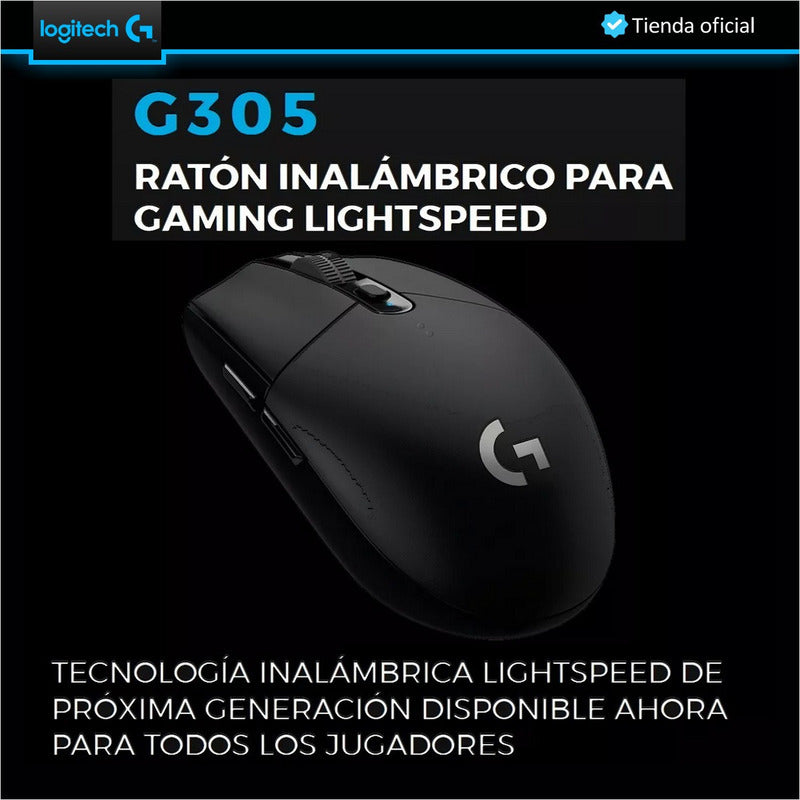 Logitech Diadema Gamer G435 Inalámbrica + Mouse Gamer G305 N