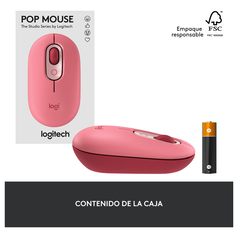 Mouse Inalámbrico Logitech Pop Heartbreaker Con Botón Emojis