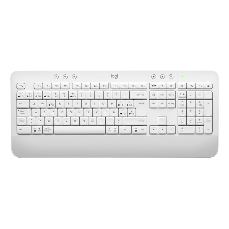 Teclado Inalámbrico BT/Bolt Logitech Signature K650 con Diseño Confortable, Blanco
