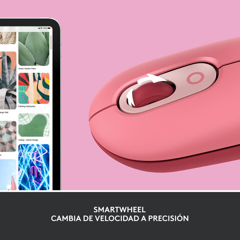 Mouse Inalámbrico Logitech Pop Heartbreaker Con Botón Emojis
