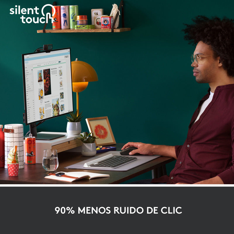 Combo Profesional Logitech Teclado K950 + Mouse M650 Grafito