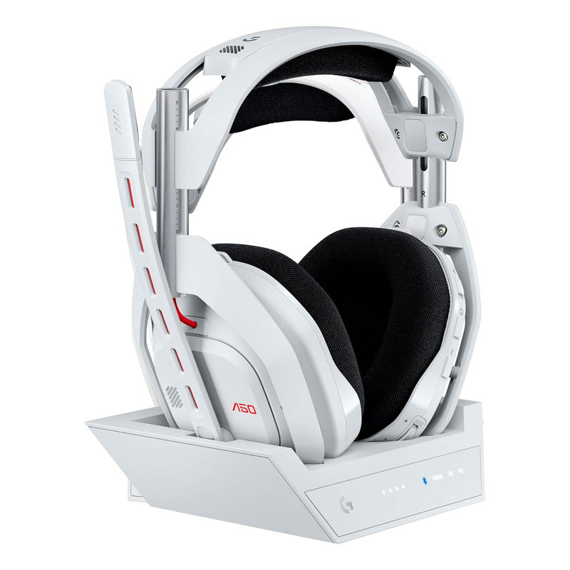 Auriculares Gamer Inalámbricos Logitech Astro A50 (5ta Gen) LIGHTSPEED + Base PLAYSYNC, Blanco