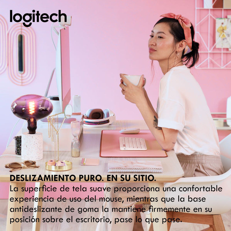 Alfombrilla De Escritorio Logitech Desk Mat Studio Rosa