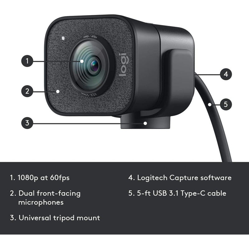 Webcam Streaming Full Hd / 60fps Logitech Streamcam Plus