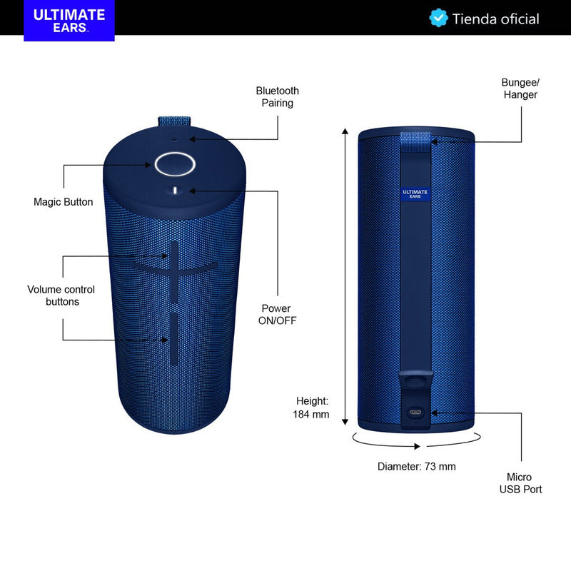 Ultimate Ears Boom 3, Parlante Bluetooth Impermeable