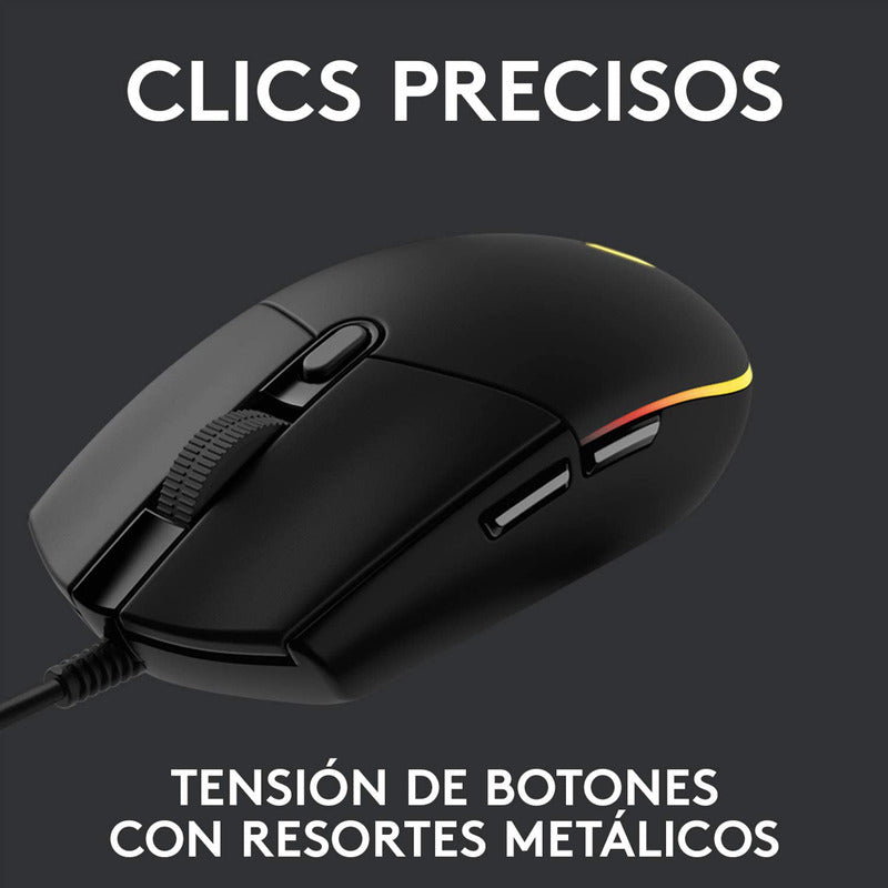 Combo Gamer Logitech Mouse G203 Negro + Pad Mouse G240
