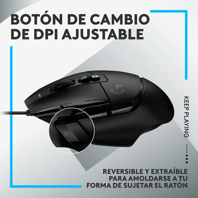 Mouse Gamer Logitech G502 X, Switches Lightforce / Hero 25k