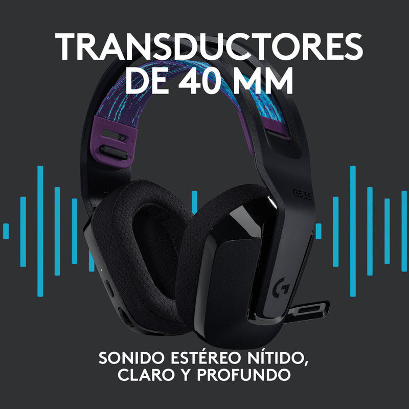 Diadema Gamer Inalámbrica Logitech G535 Lightspeed, Pc/ps5|4